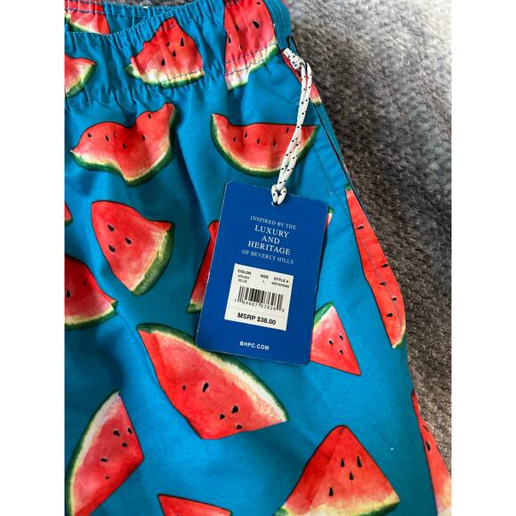 Beverly Hills Polo Club Mens Swim Lined Watermelon Citrus Shorts Size Large - Picture 7 of 10
